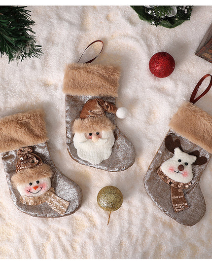 Christmas Stockings Christmas Decoration Supplies Christmas Tree Decoration Ornaments Santa Claus Gift Bags Small Socks