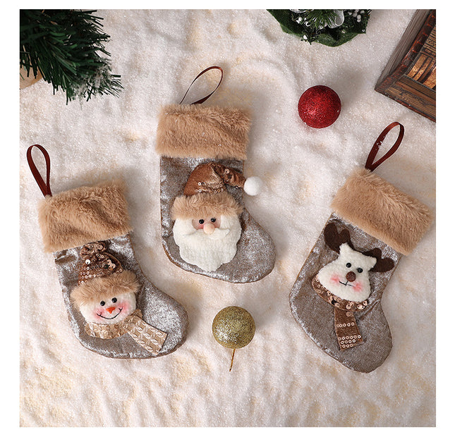 Christmas Stockings Christmas Decoration Supplies Christmas Tree Decoration Ornaments Santa Claus Gift Bags Small Socks