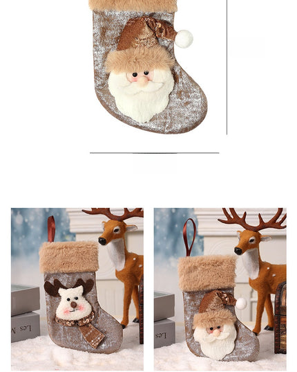 Christmas Stockings Christmas Decoration Supplies Christmas Tree Decoration Ornaments Santa Claus Gift Bags Small Socks