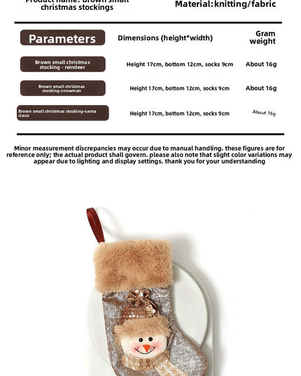 Christmas Stockings Christmas Decoration Supplies Christmas Tree Decoration Ornaments Santa Claus Gift Bags Small Socks