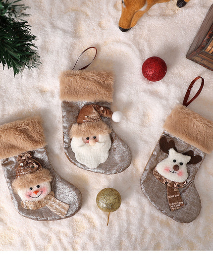 Christmas Stockings Christmas Decoration Supplies Christmas Tree Decoration Ornaments Santa Claus Gift Bags Small Socks
