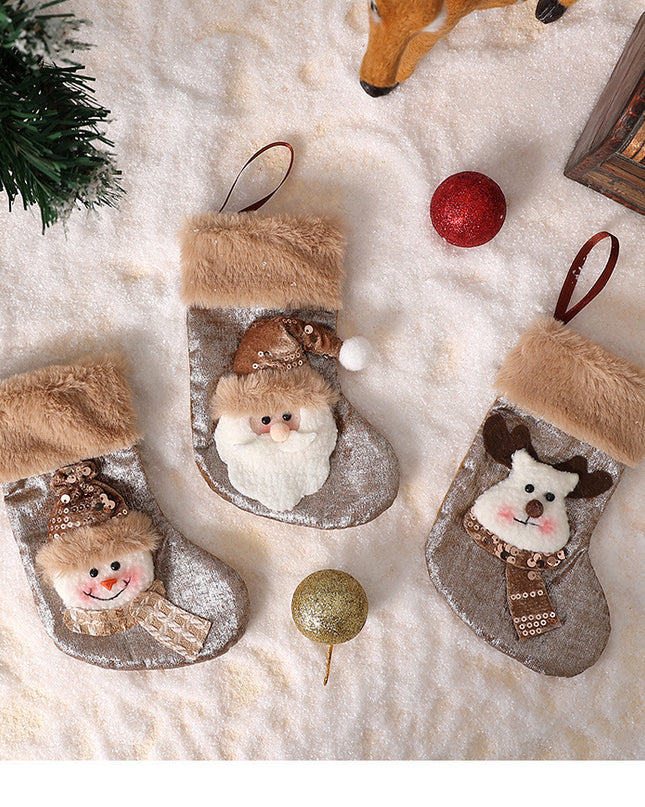 Christmas Stockings Christmas Decoration Supplies Christmas Tree Decoration Ornaments Santa Claus Gift Bags Small Socks