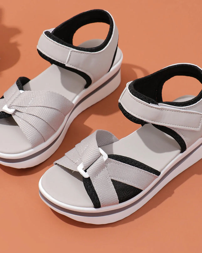 Platform Wedge Sandals with Ankle Strap 