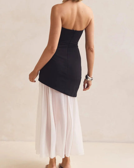 Layered Slit Tube Maxi Dress