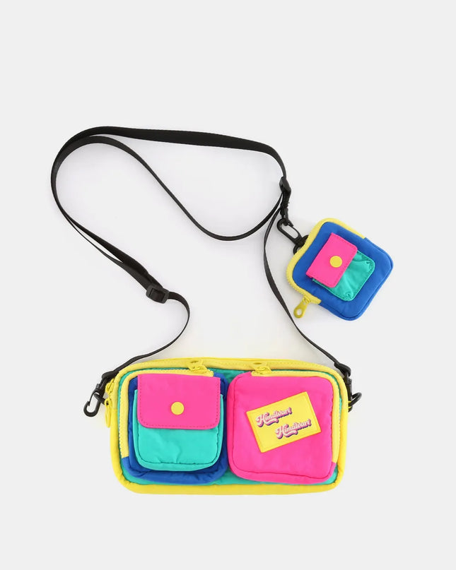 Himawari Removable Strap Nylon Crossbody Bag with EarPods Bag Hot Pink One Size