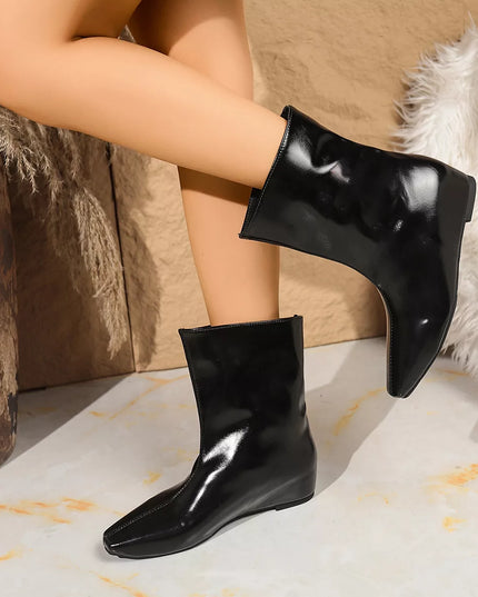 Point Toe Leather Boots