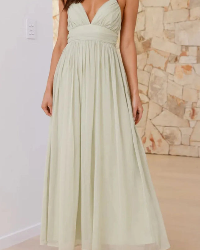 Ruched V-Neck Cami Dress