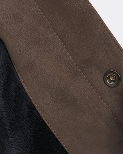 Men's Plus Size Button Up Long Sleeve Jacket