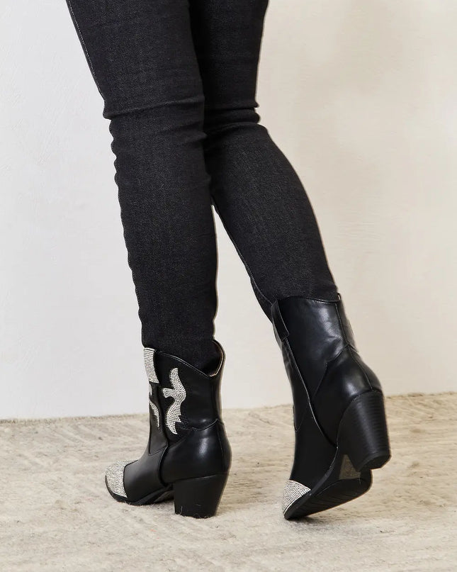 East Lion Corp Rhinestone Pointed Boots