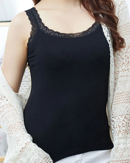 Lace Trim Scoop Neck Cami