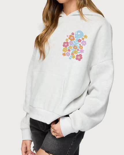 Drop Shoulder Graphic Hoodie with Kangaroo Pocket