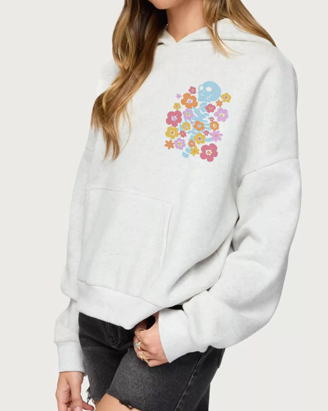 Drop Shoulder Graphic Hoodie with Kangaroo Pocket