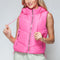 Snobbish Zip Up Quilted Hooded Vest Pink