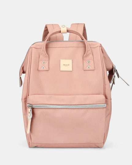 Himawari Water Resistant Canvas Backpack Bag with Side Pockets Pink One Size