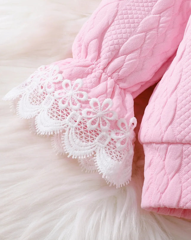 Children's Lace Detail Top and Skirt Set