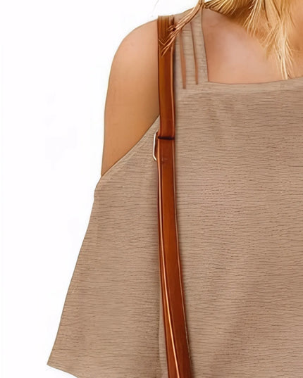 Asymmetrical Neck Half Sleeve T-Shirt