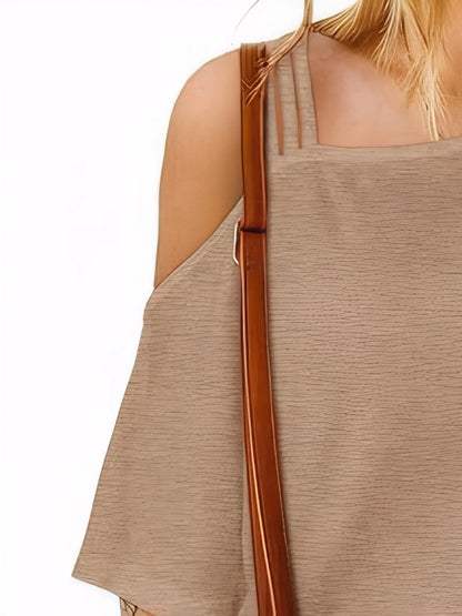 Asymmetrical Neck Half Sleeve T-Shirt