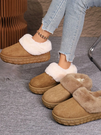 Faux Fur Lined Suede Winter Boots