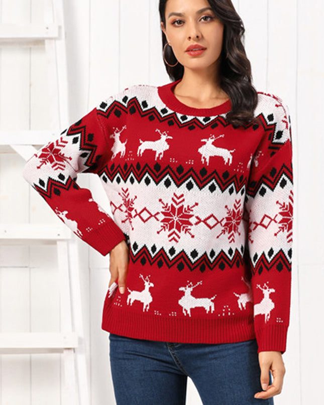 Reindeer Round Neck Sweater