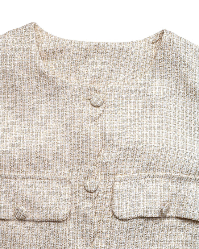 Button-Front Jacket with Pocket Details