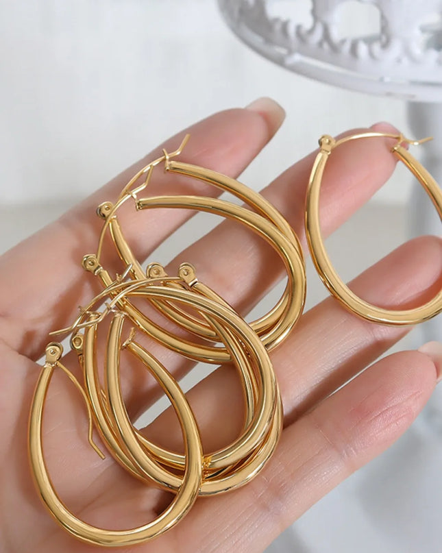 18K Gold-Plated Titanium Steel Earrings 