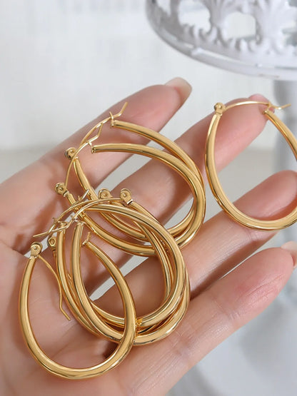 18K Gold-Plated Titanium Steel Earrings 