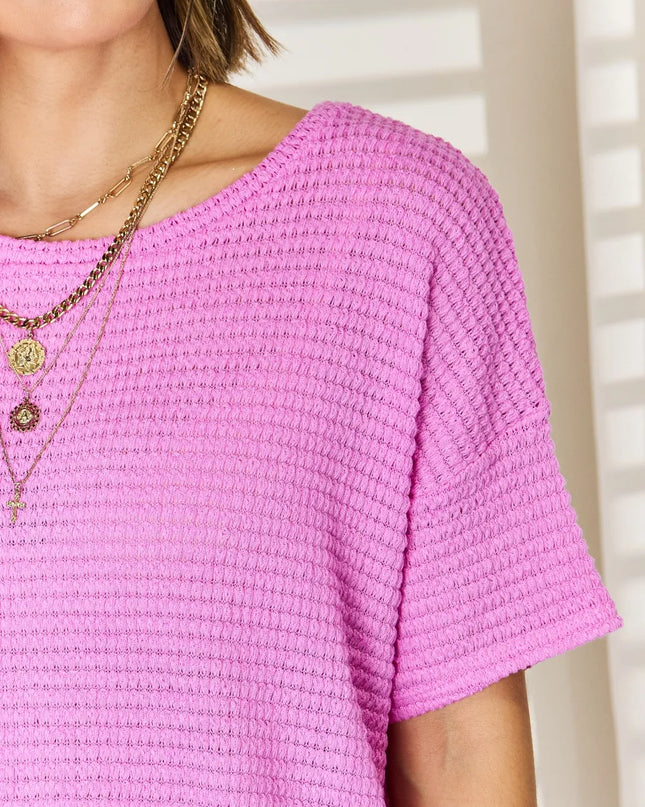 Zenana Full Size Round Neck Short Sleeve Top