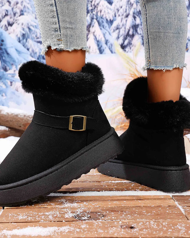 Round Toe Platform Boots