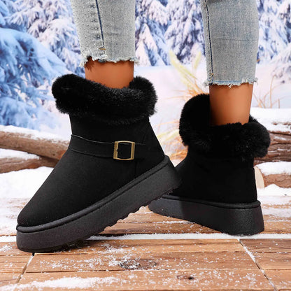 Round Toe Platform Boots