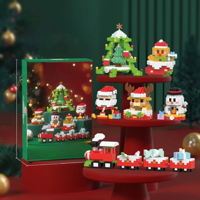 Compatible With Small Particles Christmas Building Blocks Suit Children Assembled Christmas Tree Toys Santa Claus