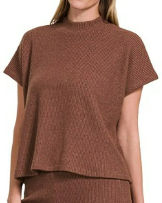 Zenana Sweater Boxy Top & Long Pants Set