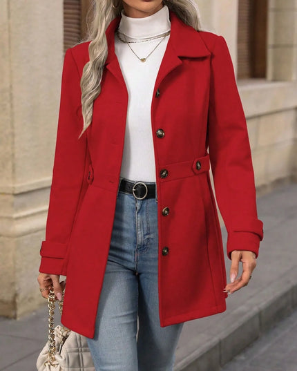 Button Up Long Sleeve Coat