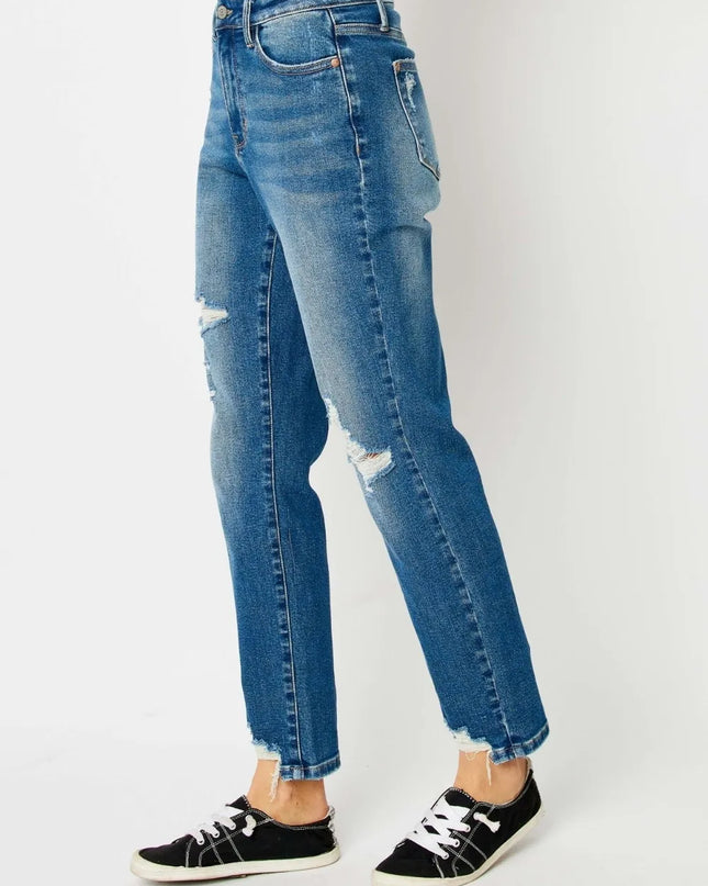 Judy Blue Full Size Queen Of Hearts Coin Pocket BF Jeans