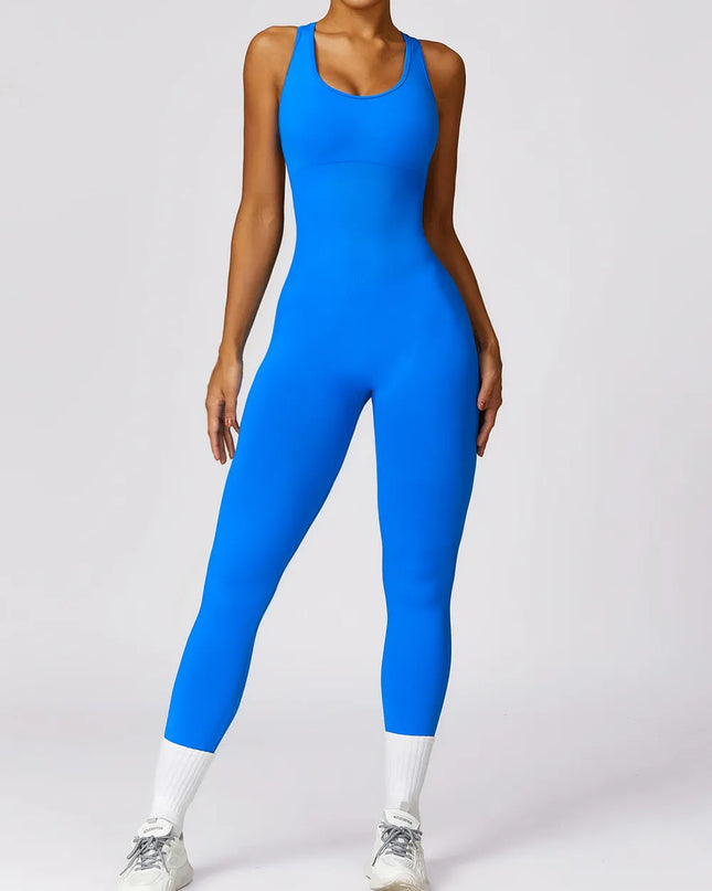 Cutout Racerback Active Jumpsuit 