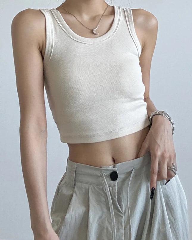 Ribbed Crop Tank Top