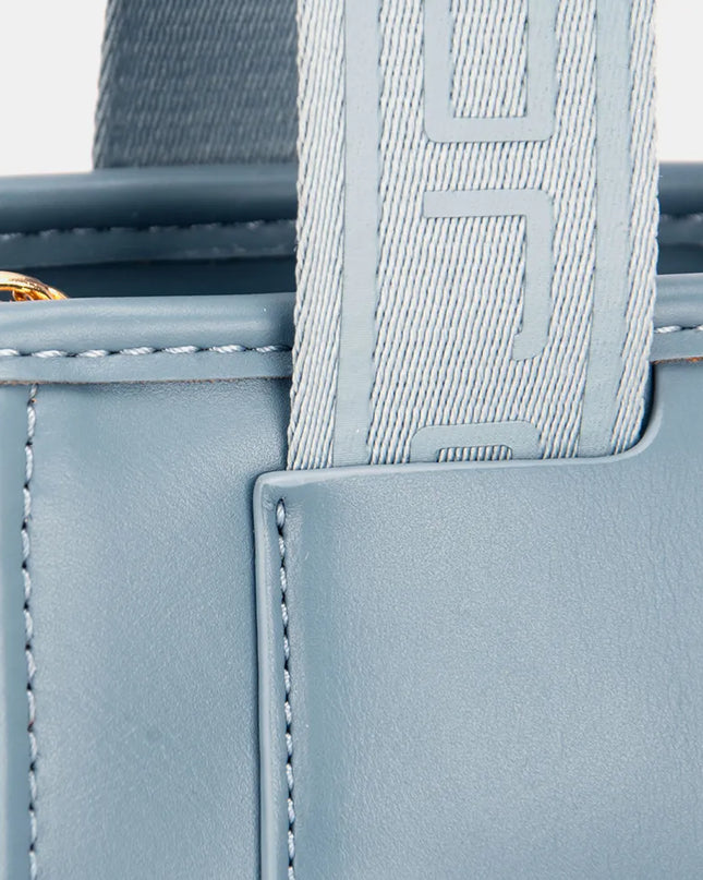 David Jones Small Handbag with Embossed Pattern Handles 