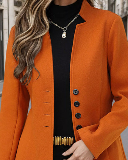 Button Up Long Sleeve Coat