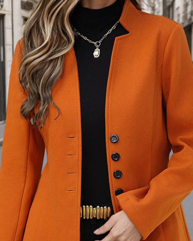 Button Up Long Sleeve Coat