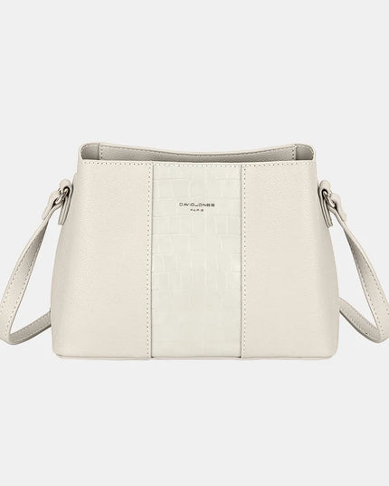 David Jones PU Leather Crossbody Bag Creamy White One Size