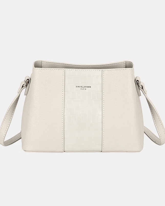 David Jones PU Leather Crossbody Bag Creamy White One Size