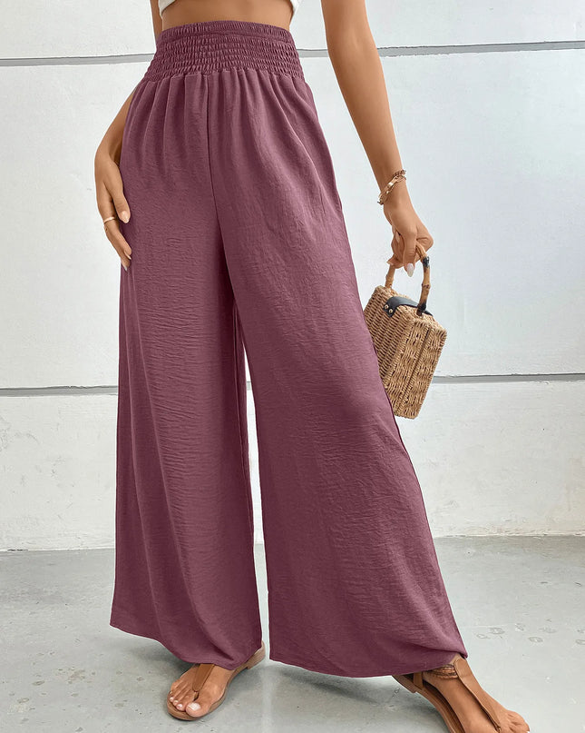 High-Waisted Wide Leg Pants Deep Purple