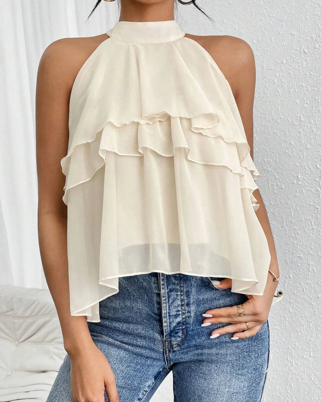 Ruffled Layered Sleeveless Top