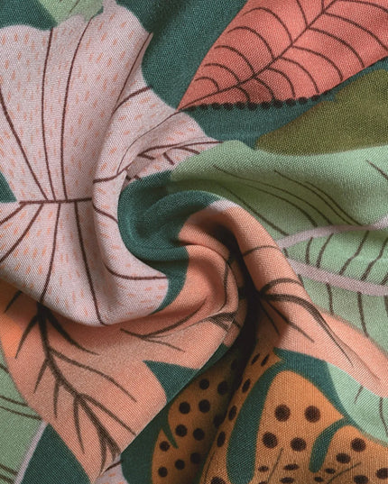 Tropical Print High Waist Shorts