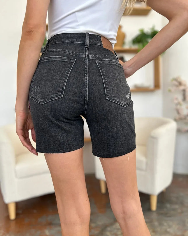 Judy Blue Full Size High Waist Rigid Magic Denim Shorts