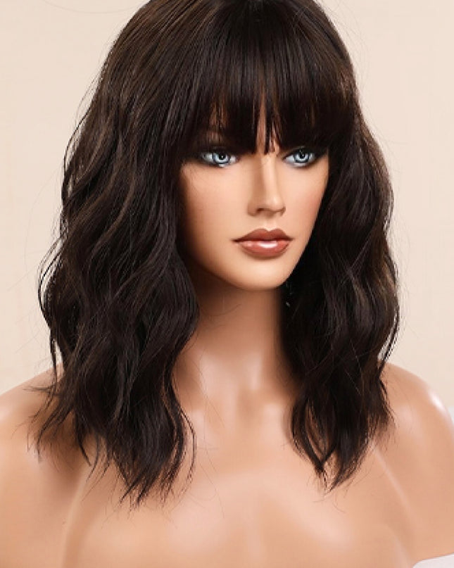 Natural Looking Synthetic Full Machine Bobo Wigs 12'' 