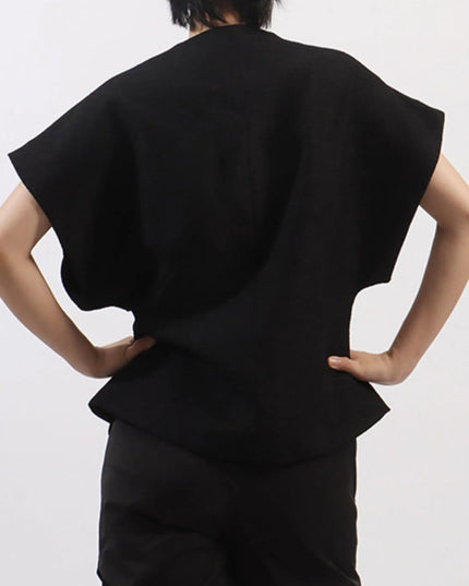 Plus Size Rhinestone Relaxed Fit Vest Coat