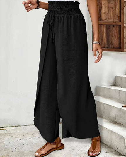 High-Waisted Side Slit Pants