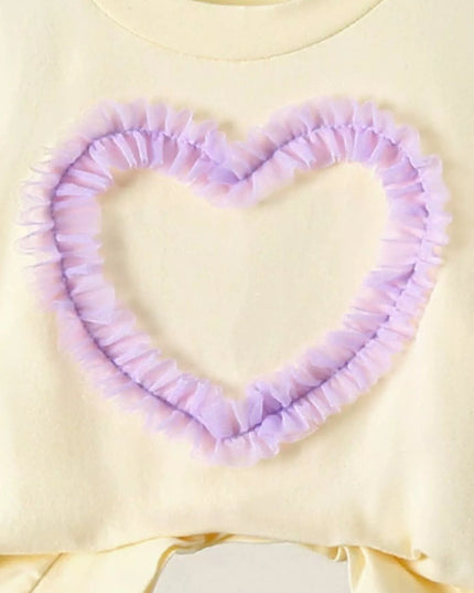 Children's Flower Long Sleeve Top and Pants Set