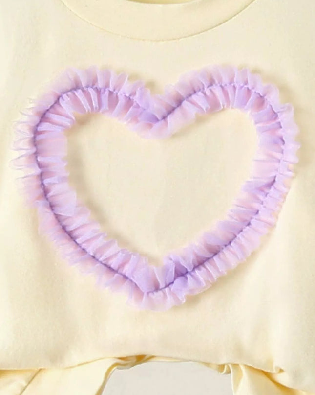 Children's Flower Long Sleeve Top and Pants Set