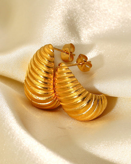 Shell Shore Spiral Stud Earrings